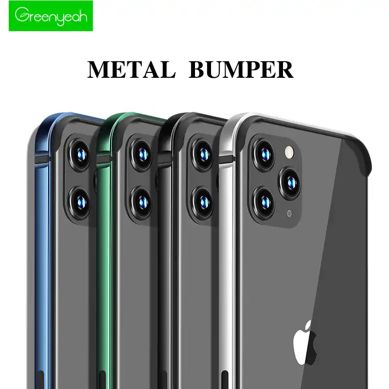 金属電話バンパーiphone 12プロアルミ薄型12電話ケースiphone 12ミニ12プロ最大カバー高級シリコン Phone Case Covers Aliexpress