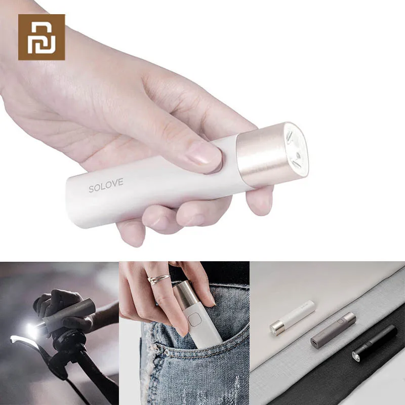 Фонарик YouPin SOLOVE X3 с зарядкой от USB яркий фонарик для повседневного использования