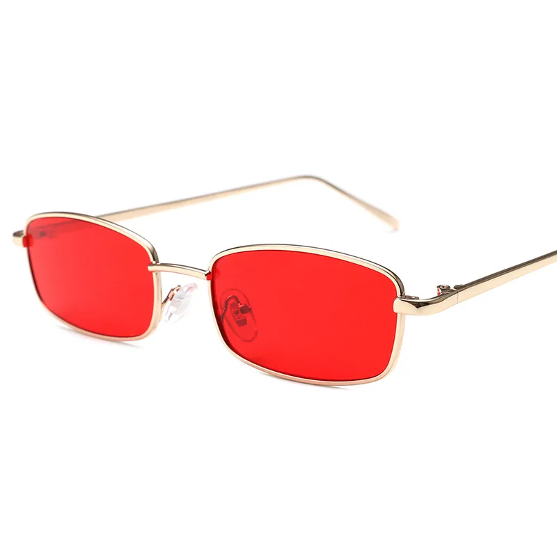 Vintage Sunglasses Men Women Luxury Brand Designer Rectangle Metal Sun Glasses Ladies Small Retro Shades Eyewear Oculos UV400