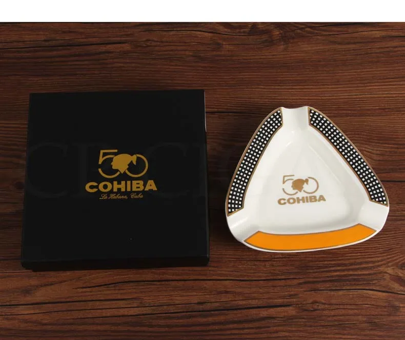 COHIBA большая пепельница уличная пепельница для сигарет портативный 3 Держатель для сигар подставка пепельница роскошный стол Cenicero gadгаты для сигар