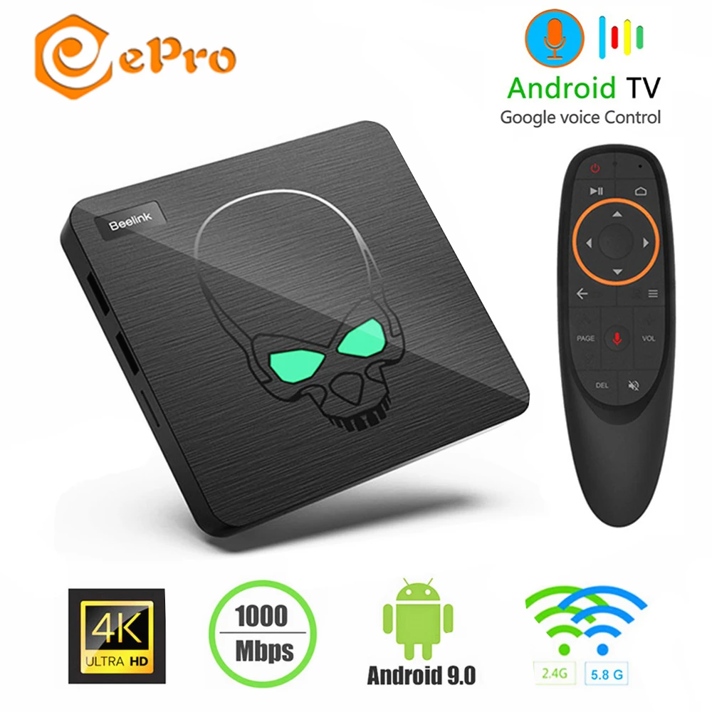 Beelink GT King Android tv Box 4 Гб 64 ГБ Android 9,0 Amlogic S922X голосовой пульт дистанционного управления 2,4G 5,8G WiFi Поддержка 3D 4K BT 4,1