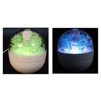 

2pcs Air Humidifier 220ML Rechargeable Humidification USB Aroma Essential Oil Diffuser - Green & Blue