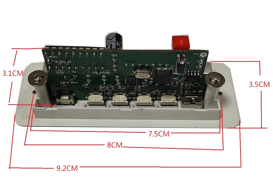 Promotion 12V 2 * 5W MP3 Radio Display Module With Power Amplifier MP3 Decoding Board FM Nixie Tube Display Audio Decoder PCBA