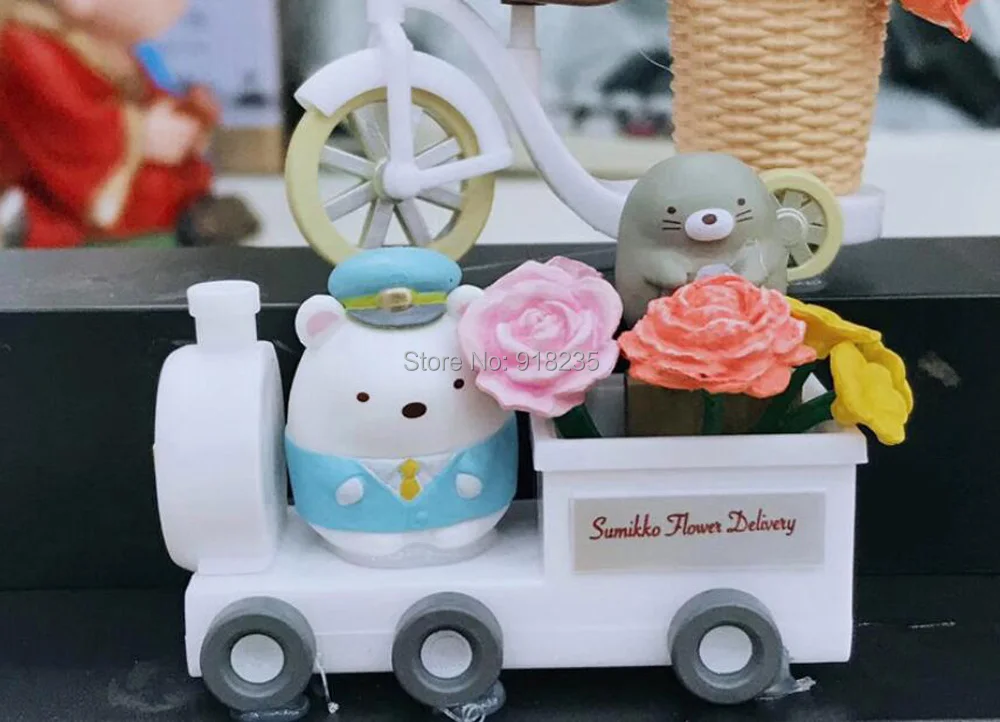 5 комплектов/6 шт Festooned автомобиль Sumikko 5 см ПВХ Фигурки игрушки