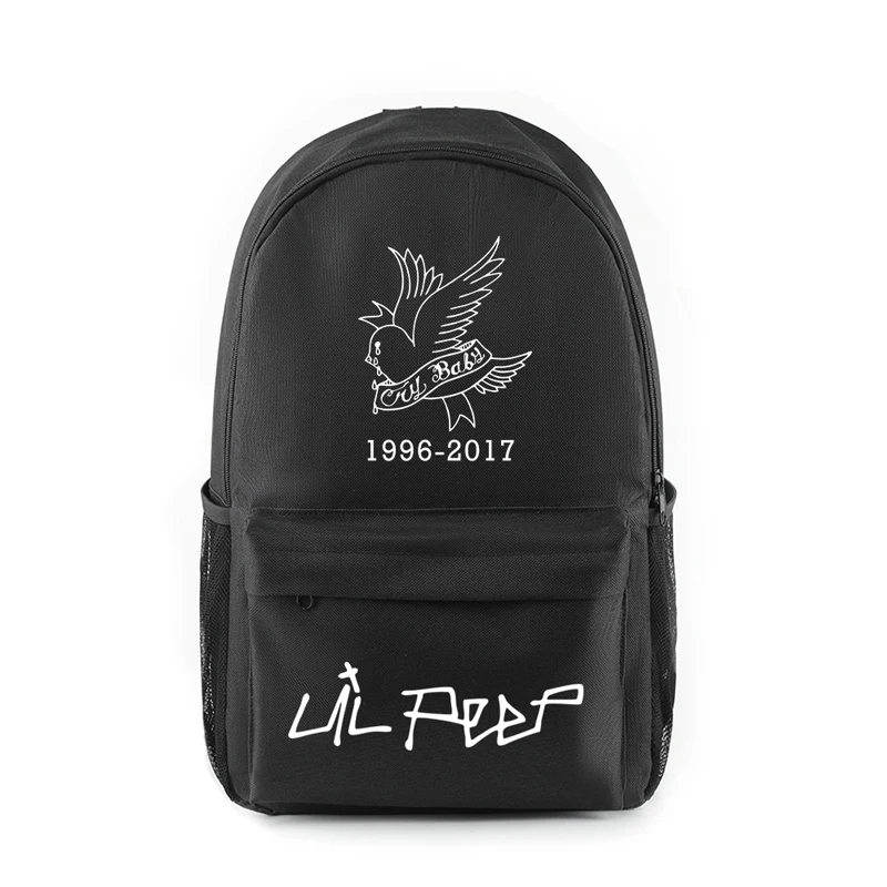 Рюкзак с принтом lil peep для мужчин и женщин популярные школьные ранцы в стиле