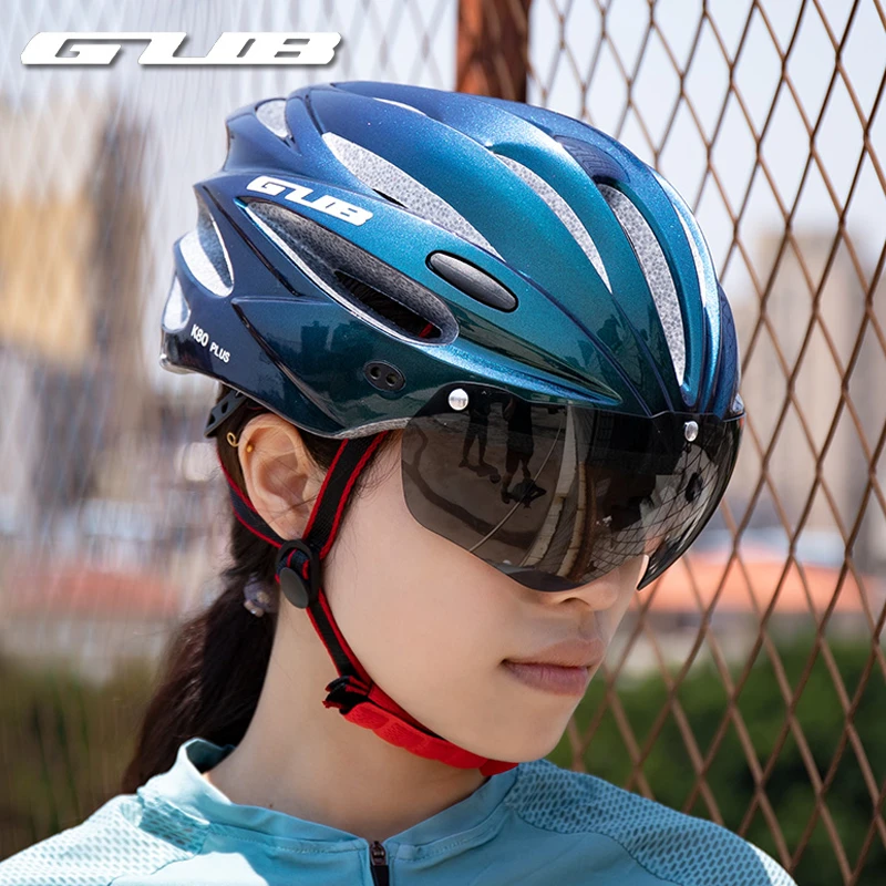 GUB K80 Radfahren Helm mit Visier Magnetische Brille Integral geformten 58  62cm für Männer Frauen MTB Road fahrrad Fahrrad Helm|Bicycle Helmet| -  AliExpress