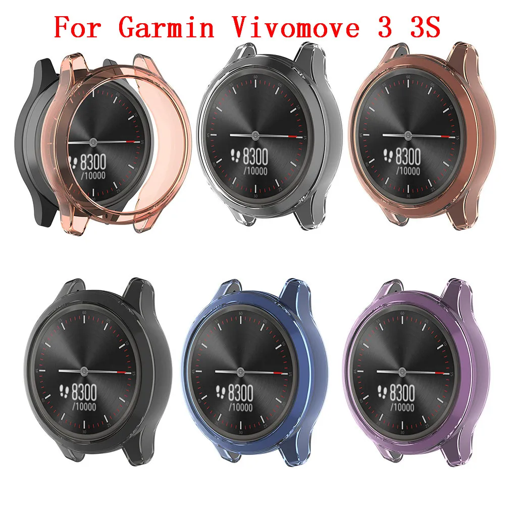 Мягкий Ультратонкий силиконовый чехол из ТПУ для смарт часов Garmin VIVOMOVE 3 3S