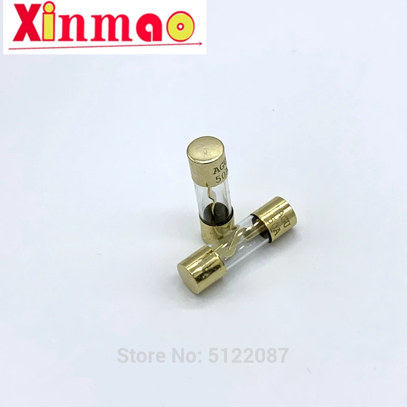 Gold plated glass AGU fuse 5Pcs car fuses kit tube fuses glass fuse kit 10*38MM Fuses Pack Car Audio Amp Amplifier 10A 15A 20A 25A 30A 40A 50A 60A 70A 80A 100A