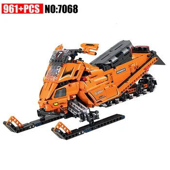 

Winner 7068 961pcs Technic Turbo Snowmobile Moto Snow Motorcycle Motorbike Building Blocks Educational DIY Bricks Toys