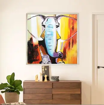 

Handmade oil painting Elephant on canvas modern 100% Best Art Abstract oil painting directly from artist