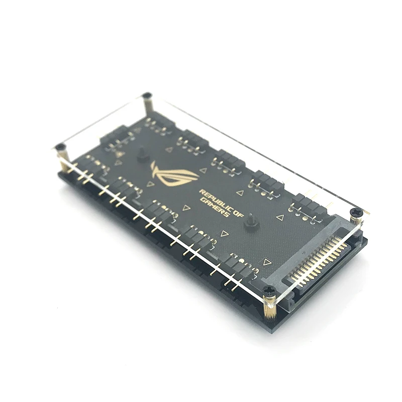 RGB концентратор интерфейс 12V 4 PIN 5V 3 Pin разветвитель концентратор для питания порт SATA ASUS AURA кабель синхронизации вентилятор для материнской платы