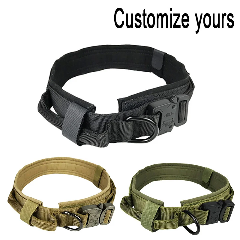 

Dog Collar Nylon Adjustable Military Tactical Dog Collars Control Handle Training Pet Cat Dog Collar Pet Products