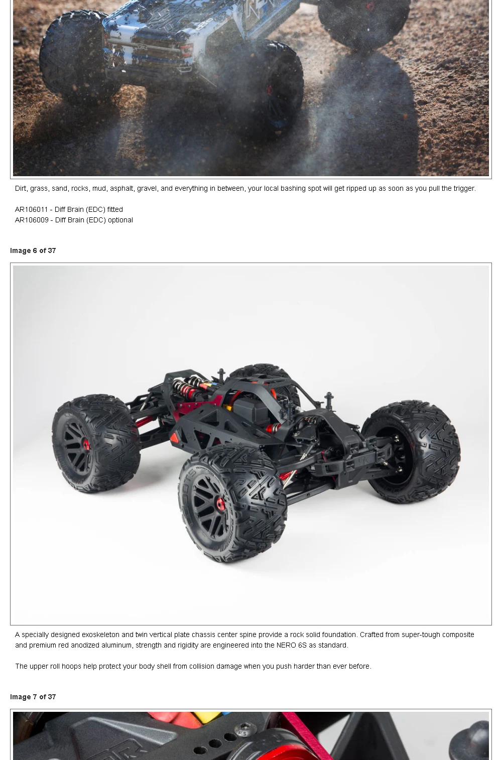 ARRMA Nero AR106011 6S BLX бесщеточный 1/8 4WD MT водонепроницаемый blx RTR весы 150A ESC 4wd 3 дифференциальный замок monster truck