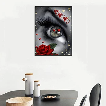 

Diamond Painting Kit 5D DIY Full Drill Novelty Eye Rhinestone Crystal Embroidery Pictures Cross Stitch