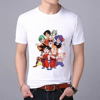 

LUSLOS Summer Men's T Shirt Plus Size Male Tshirt Monkey king Printed Anime Tee Tops Streetwear Homme T-shirts Plus Size