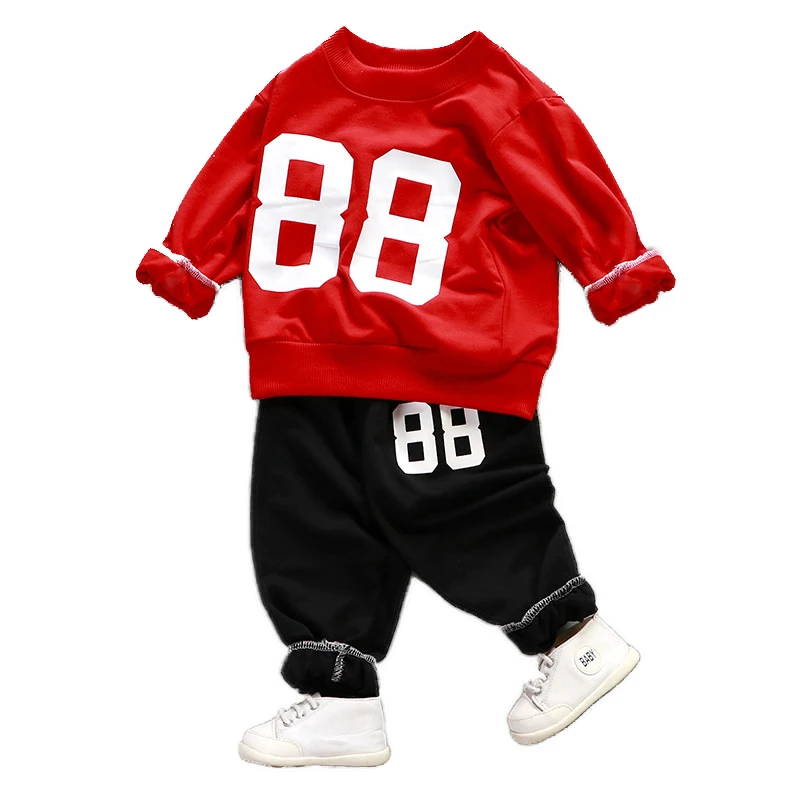 

2Pcs/LOT Spring Autumn Winter Baby Clothing Suit Cotton long-Sleeve Pullover Sweater + Casual Pants Kids Clothes For Girls Boys