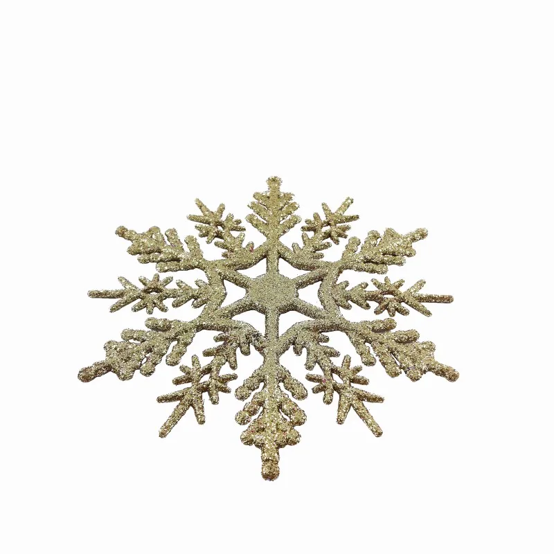 Lovely Christmas Decoration Plastic Artificial Snowflake Ornament Christmas Decoration Window Sticker Decoration Multicolors