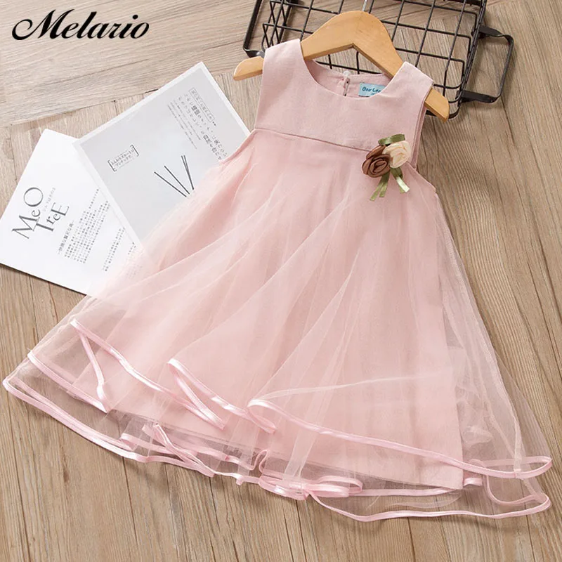 

Melario Girl Dress Kids Dresses for Girls Mesh Casual Lace Princess Baby Girl Clothes New Summer Dress with Flowers Kids Clothes