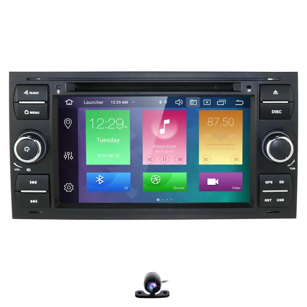 PX5 2 din Android 9,0 автомобильный DVD мультимедийный плеер для FORD Focus Mondeo S-MAX C-MAX Galaxy 4G 64G радио 2din gps Navi Стерео pc BT - Цвет: black