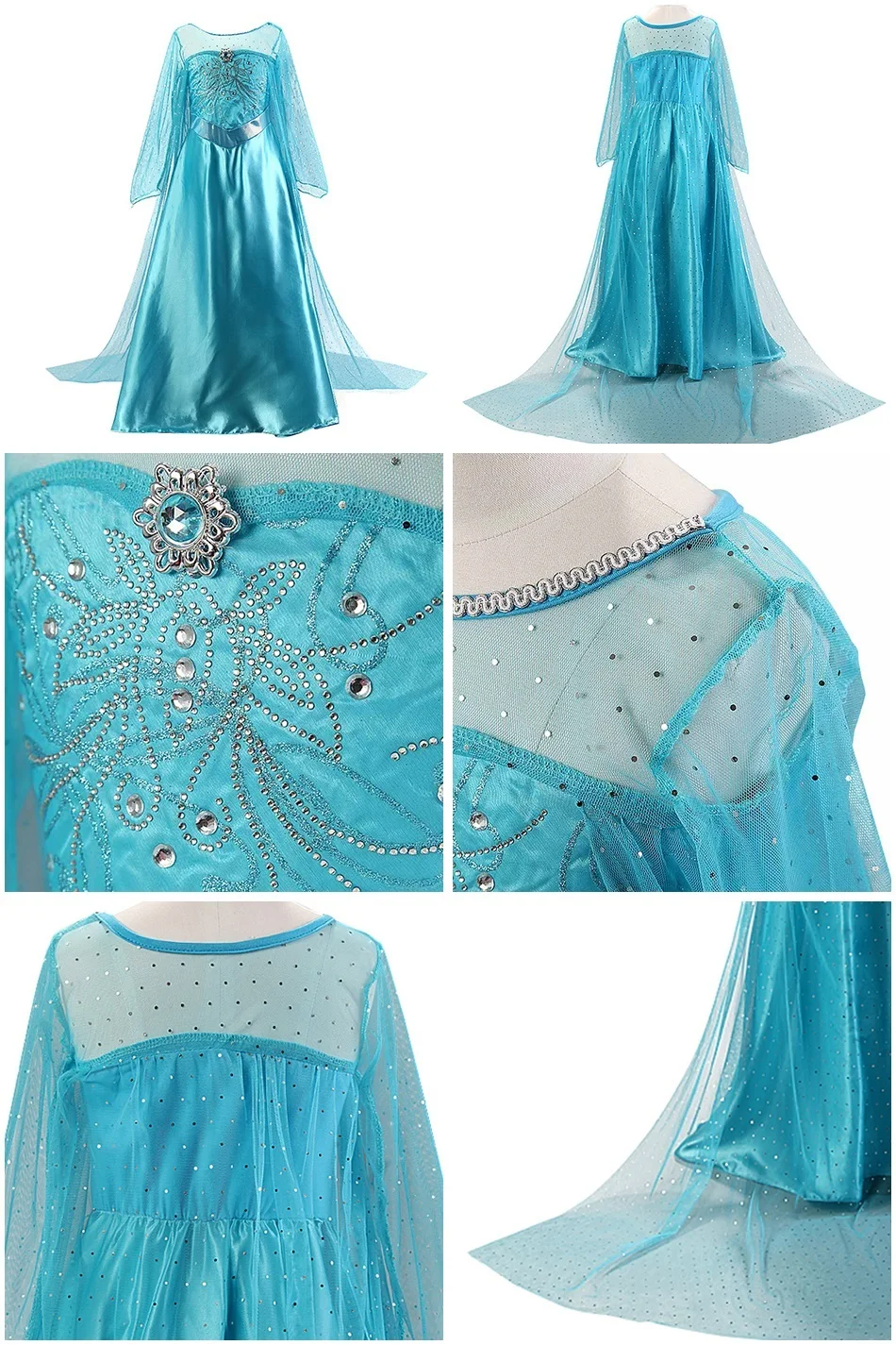 cutest baby dresses 3 5 6 8 10 Years Girls Snow Queen Elsa 2 Dress Kids Halloween White Princess Costume Children Birthday Party Frocks Clothes Up skirt for baby girl