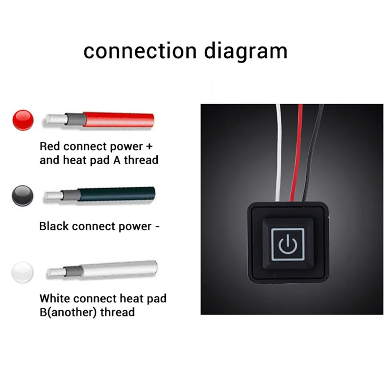 3,7~ 12V жилет с подогревом брюки перчатки электрический нагревательный пояс DIY контроллер температуры реstat переключатель силиконовый кнопочный переключатель