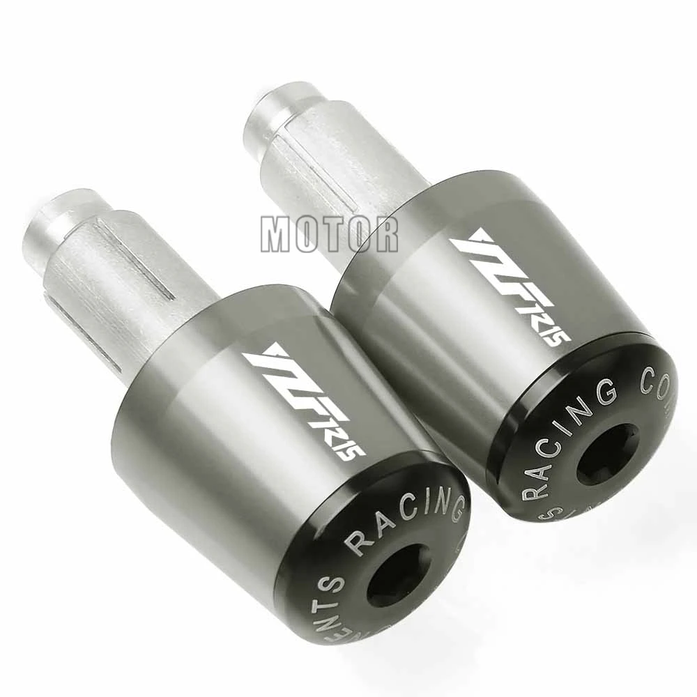 Для Yamaha YZF-R15/YZF R15/YZFR15 2008- мотоцикл 7/" 22 мм ручки на руль колпачок ручка бар концы шестерни сбалансированные штекеры слайдер - Цвет: Titanium