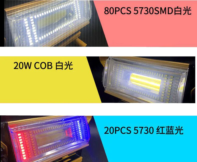 4PCS 100W LED Portable Rechargeable Work Flood Light 100LEDS Spot Emergency Outdoor Camping Floodlights+6PCS 18650 Battery