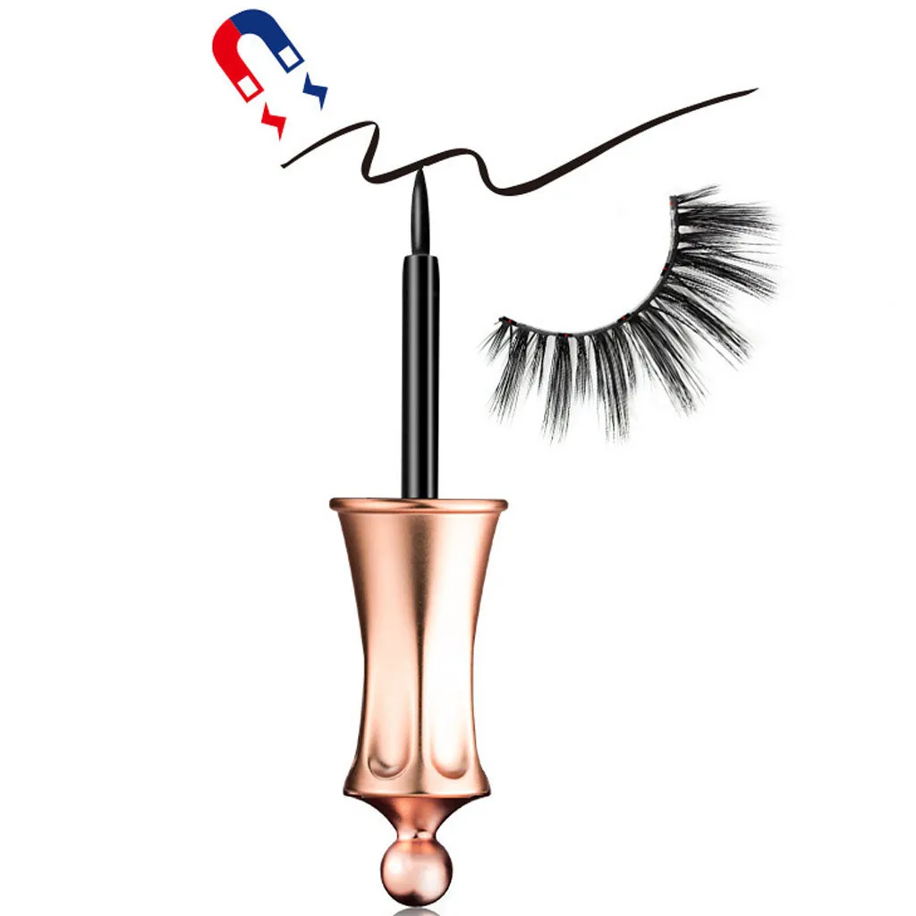 1/2Pcs/Set Magnetic Liquid Eyeliner Eyelashes Kit Magnetic Eyelashes Waterproof Sweat-proof Lashes Eyelash Fast Drying Lasting