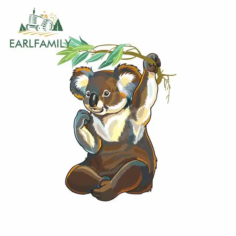 

EARLFAMILY 13cm x 9.6cm for Koala Bear Funny Car Stickers Vinyl Sunscreen RV VAN Fine Decal JDM Car Accessories Logo Cartoon