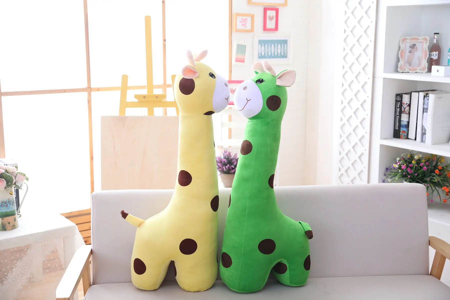 1pc 90cm Cute Large Lovely Giraffe Plush Toys for Children Stuffed Animal Dolls Soft Simulation Giraffe Doll Birthday Gift