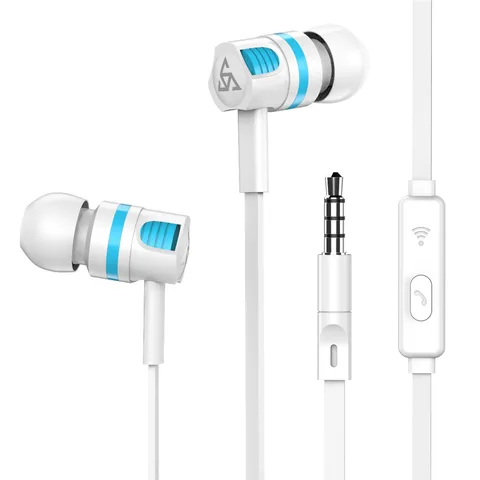Gaming Headset Wired Earphones In Ear 3.5mm For Computer iPhone Samsung PC Earbuds Bass Stereo Sport Handfree With Mic
