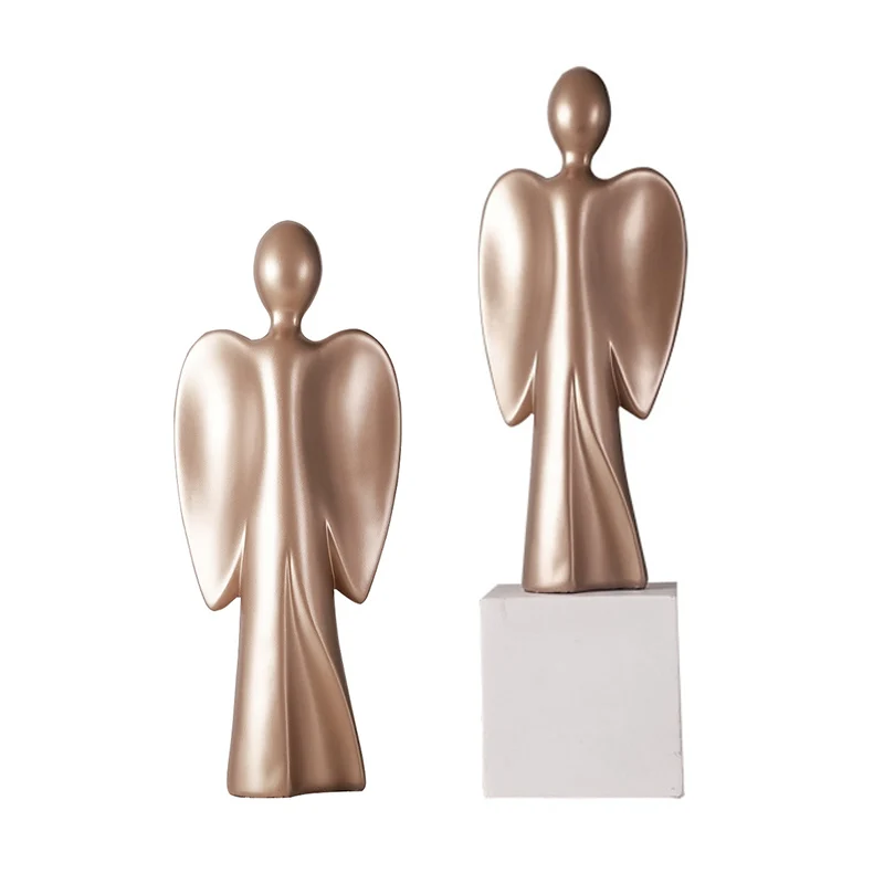 Nordic Abstract Angel Statue Creative Angel Wings Sculpture Ornament Room Desktop Decoration Home Decoration Accessories