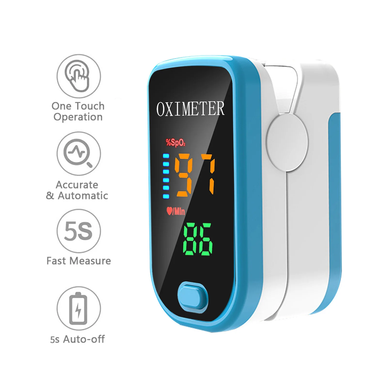 

10pcs Fingertip Oximeter SPO2 Pulse Rate Measurement