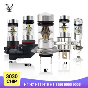 

2Pcs 3030 LED Car Fog Lamp Bulbs H4 H7 H11 9005 9006 H1 H3 1157 1156 12V Super Bright Fog Light Bulb Headlight High Low Beam