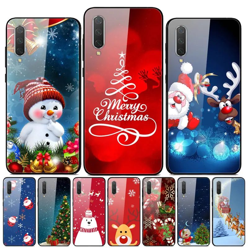 Новый год и Рождество Чехол для huawei Honor 9X Premium 20 Pro 20S 10i закаленного стекла жесткий
