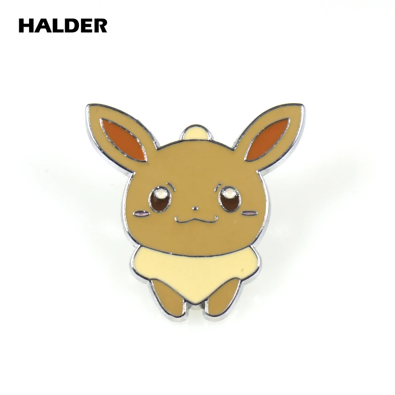 Аниме halder Pokemon Monsters Eevee Броши Одежда рюкзак шпильки сумочки значок украшения, аксессуары в подарок для детей для женщин и мужчин