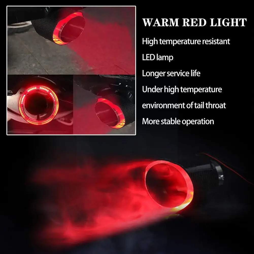 Universal Car LED Exhaust Muffler Tip Pipe Jet Tail Flaming