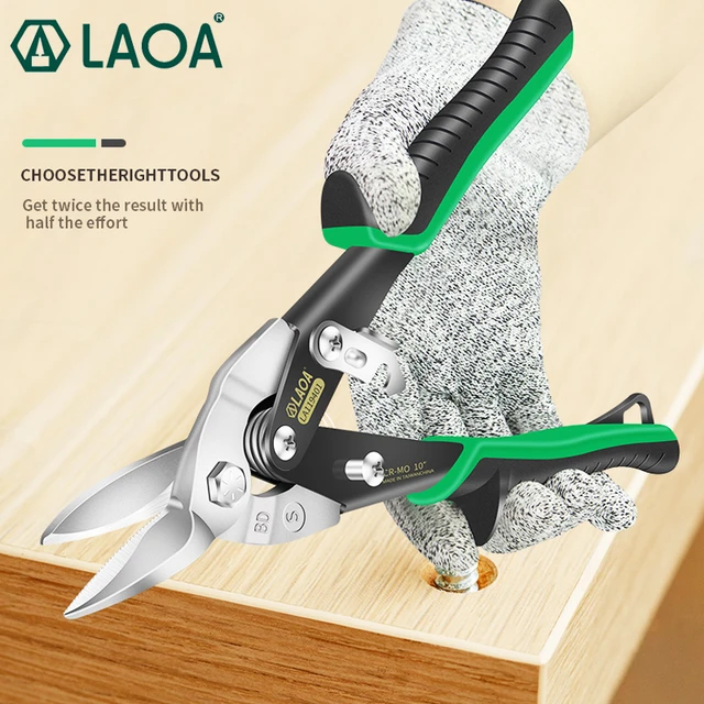 LAOA Metal Cutting Scissors Multifunctional iron Shears CR-MO