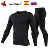 HEROBIKER de ropa interior térmica de los hombres de la motocicleta esquí invierno cálido capas Base apretado largo Johns Tops y pantalones conjunto ► Foto 1/6