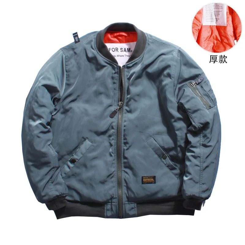 Green Winter Jacket Унисекс, зимняя куртка-бомбер, толстая, для мужчин и женщин, классика, Ретро стиль, MA1, большие размеры, пальто пилота, Мужская свободная куртка в стиле хип-хоп, ветровка, бейсбол - Цвет: Green Winter Jacket