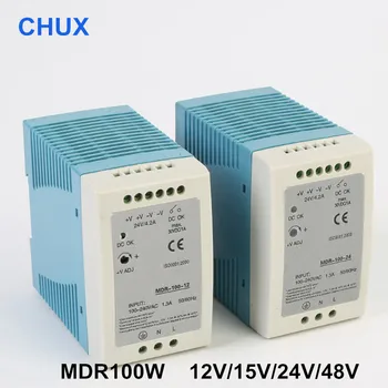 

CHUX 100W Switching Power Supply 12V 24V 15V 48V Din rail type MDR 100W Meanwell type SMPS LED Power Adapt