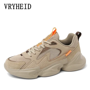 

VRYHEID 2020 New Mesh Men Casual Shoes Breathable Fashion Sneakers Comfortable Zapatillas Hombre Thick Bottom Men's Shoes 38-47