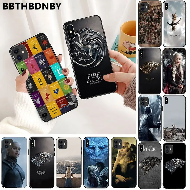 Чехол для телефона Игра престолов TPU Мягкий силиконовый черный чехол iPhone 11 pro XS MAX 8