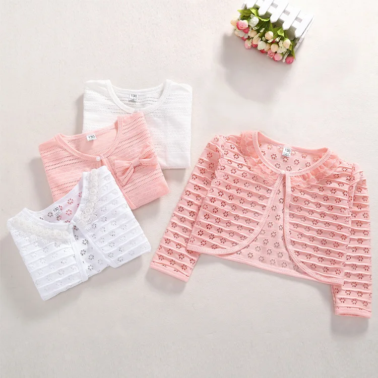 

Childrenswear Girls 2019 Spring And Summer New Style Lace Princess Cardigan Kids' Overcoat Small Shawl Coat Airable Shirt