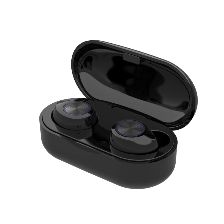 TW60 TWS беспроводные наушники Bluetooth 5,0 Hi-Fi стерео гарнитура сенсорное управление Handsfree Мини наушники встроенный HD микрофон для женщин и девушек - Цвет: Черный