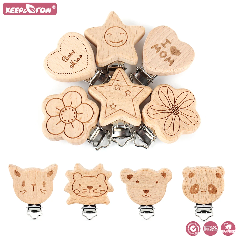 Wooden Pacifier Clip Pacifiers Wooden Baby Pacifier Clip Diy 3pc Wooden Pacifier Aliexpress