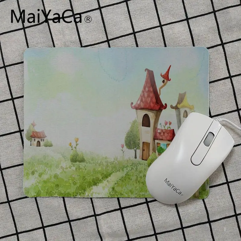 MaiYaCa детская настольная Краска Рисование дом Лидер продаж большая акция Россия подставка под руку коврик для мыши геймер Настольный коврик - Цвет: No Lock Edge18x22cm