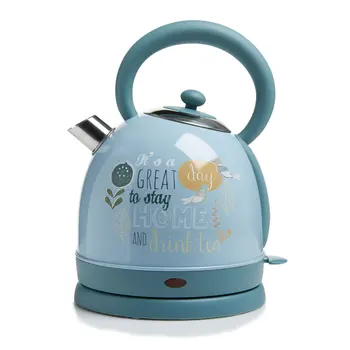 

1850W England retro electric kettle 304 stainless steel fast-burning kettle color painting boiling kettle paint