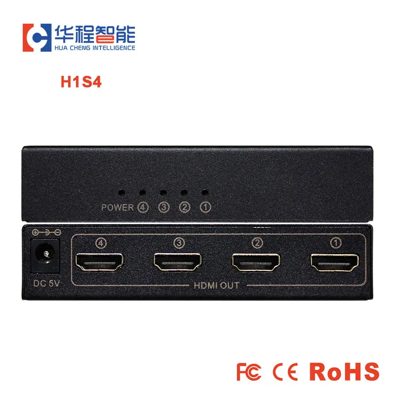 Раздельный разъем HDCP mini HDMl Full HD 1080p 1 в 4 выхода усилитель дисплея поддержка входа