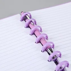 Stylo de couleur insérable, 30 pièces, 28mm, boucle d'anneau de reliure en plastique, trou de champignon à feuilles mobiles, fournitures de reliure pour ordinateur portable 